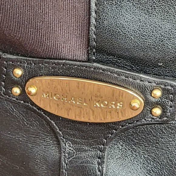 Michael Kors Black Finely Tall Leather Riding Heeled Boots 7 - Picture 2 of 16